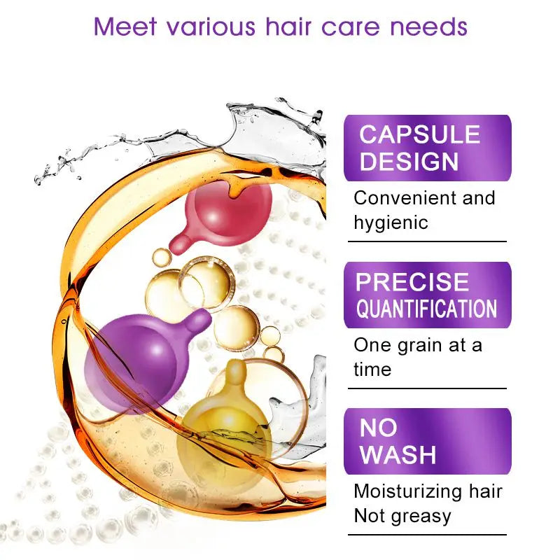 Hair Repair Oil Capsules with Keratin