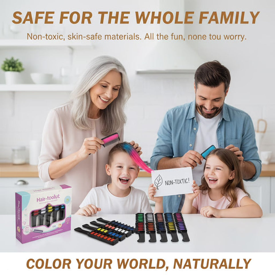 Temporary hair color comb