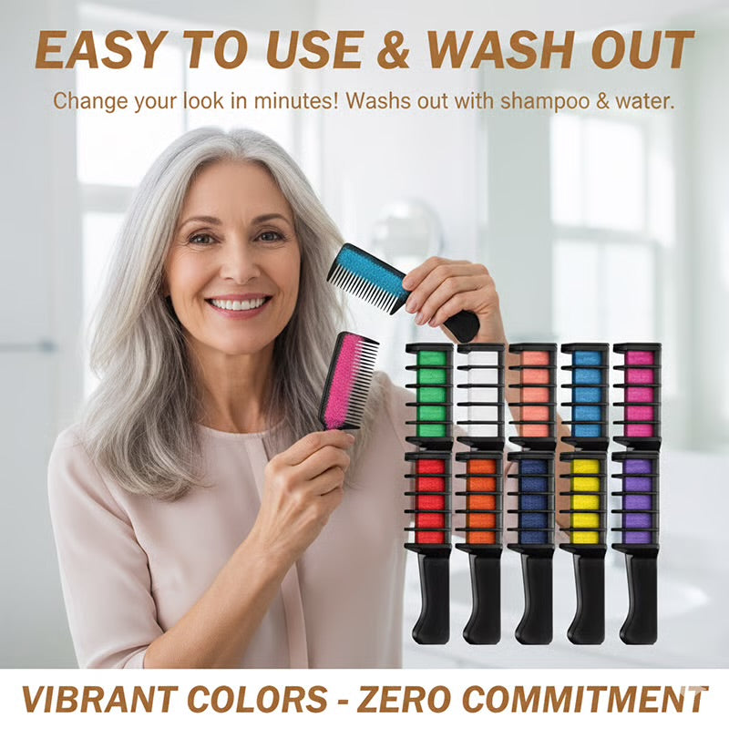 Temporary hair color comb