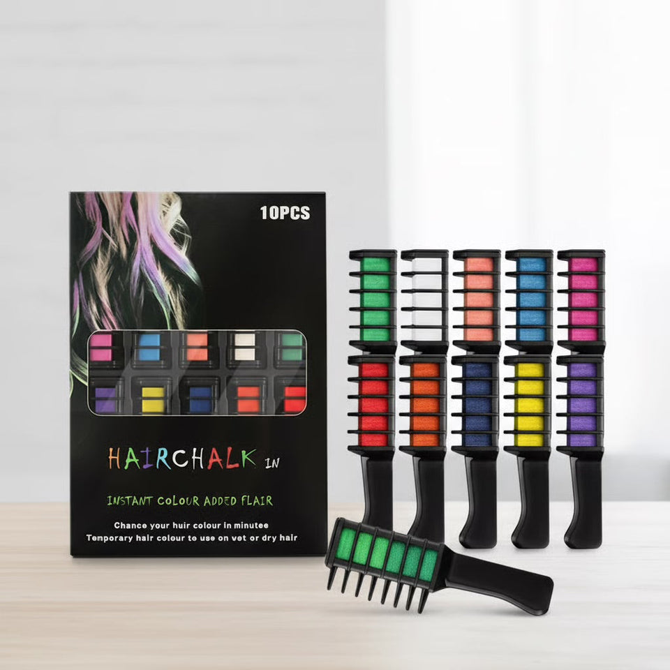 Temporary hair color comb