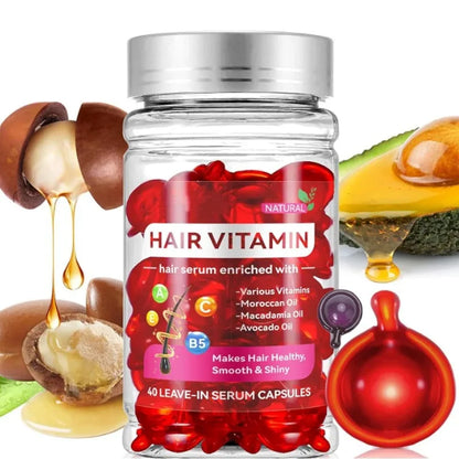 Argan Vitamin Oil Capsules – Split End & Damage Repair (40 Ct)