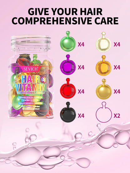 Hair Repair Oil Capsules with Keratin