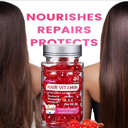 Argan Vitamin Oil Capsules – Split End & Damage Repair (40 Ct)