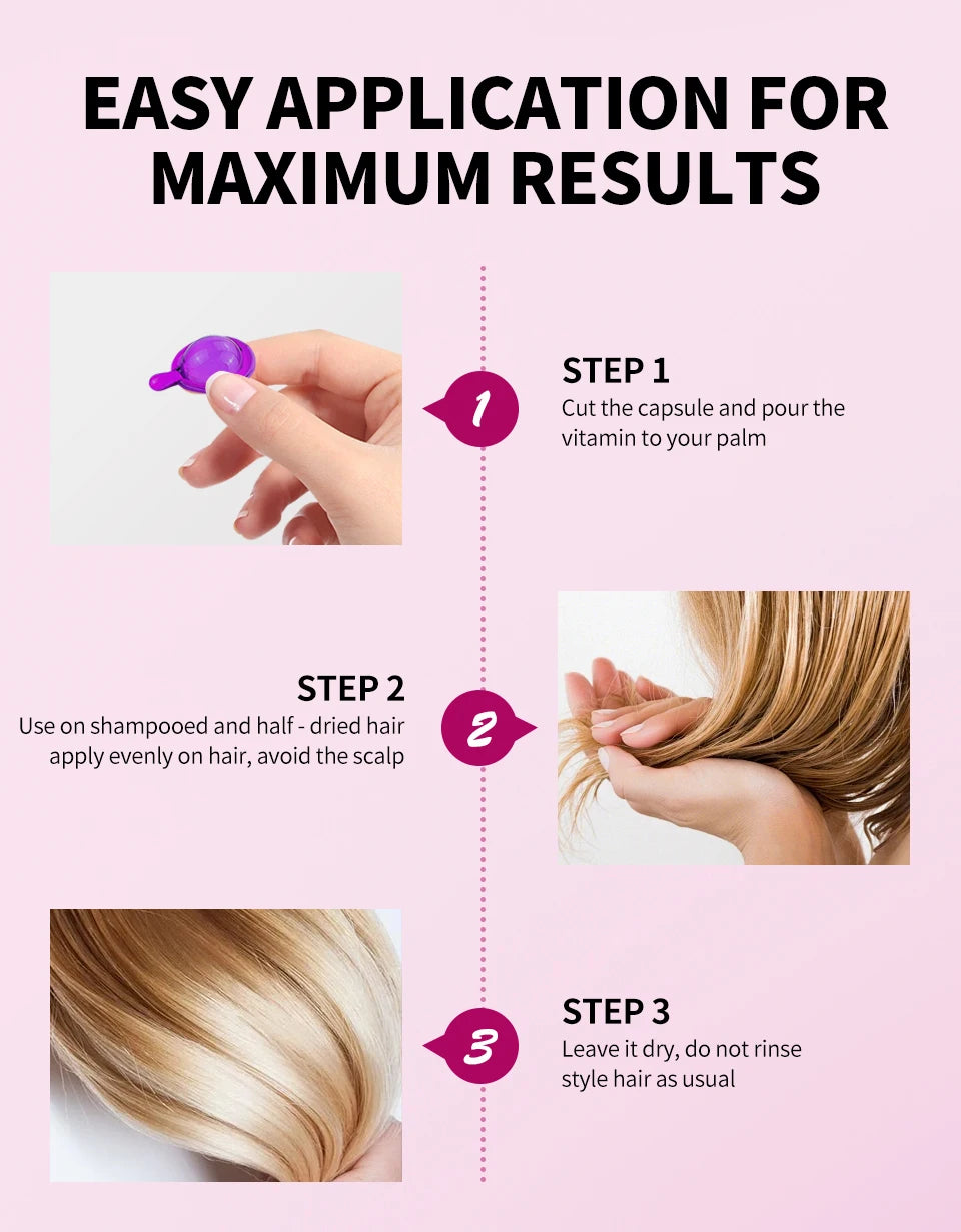 Hair Repair Oil Capsules with Keratin