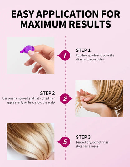 Hair Repair Oil Capsules with Keratin
