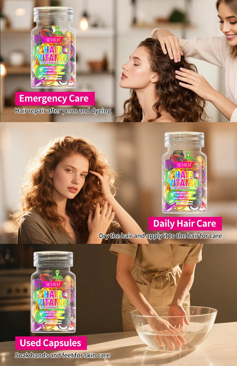 Hair Repair Oil Capsules with Keratin