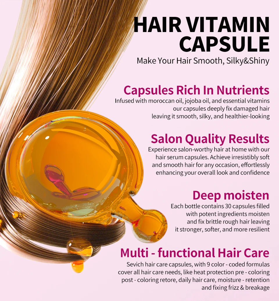Hair Repair Oil Capsules with Keratin