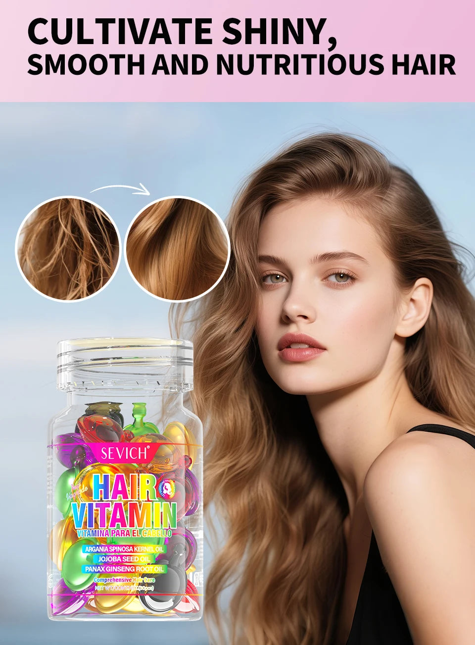 Hair Repair Oil Capsules with Keratin